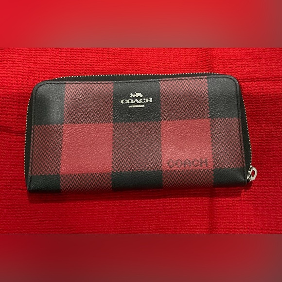 Coach plaid tote with matching wallet - Picture 11 of 16